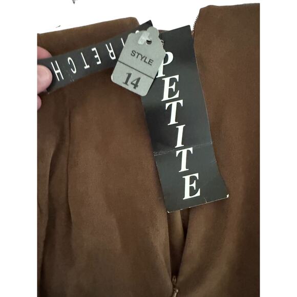 Vintage W.L. Sportswear Petites Brown Stretch Pants Size 14P Made in USA - Picture 14 of 15